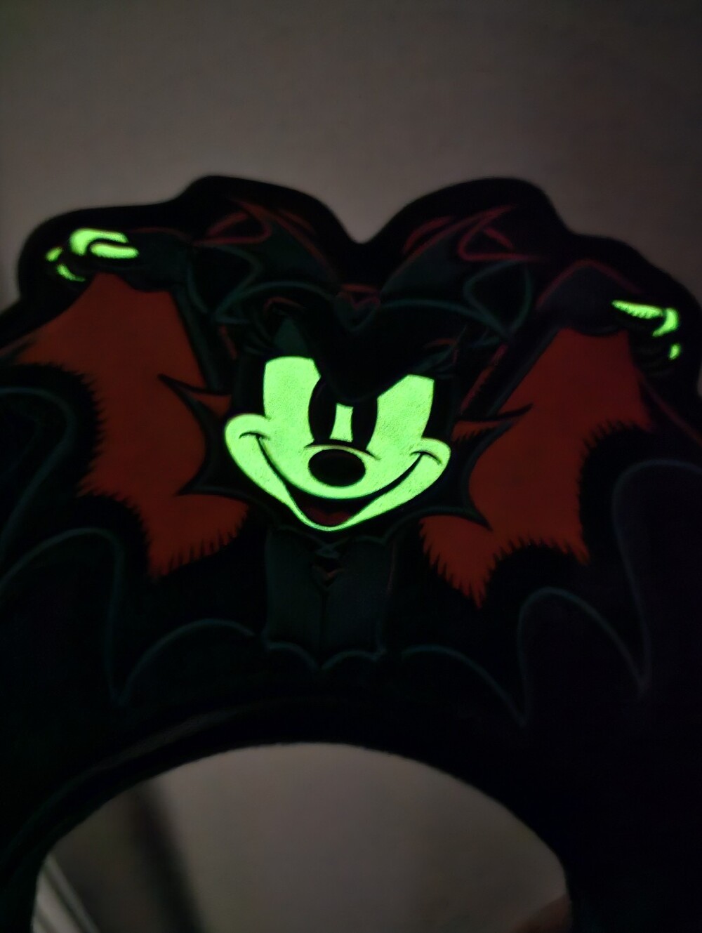 Disney Vampire Mickey Mouse Ears. Glow In The Dark. - Picture 10 of 10